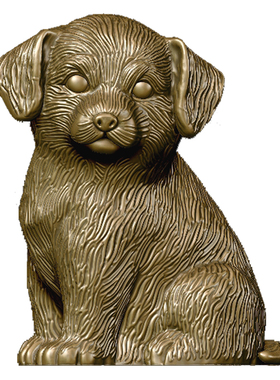 实心黄铜镇纸旺财小犬生肖狗摆件