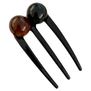 U型三齿发簪丸子头女盘发插梳2025新款后脑勺发钗高级感头饰簪子