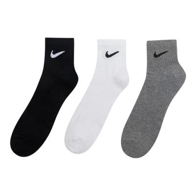 Nike耐克官方正品休闲袜男袜女袜秋季新中筒袜三双装袜子SX7677