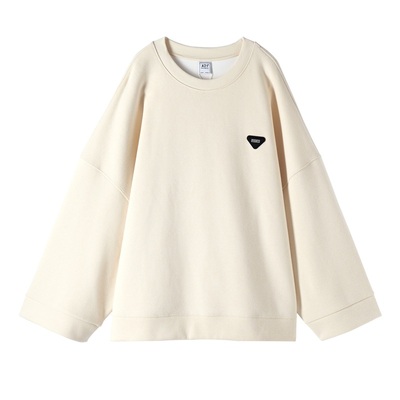 A21女装针织磨毛宽松圆领卫衣