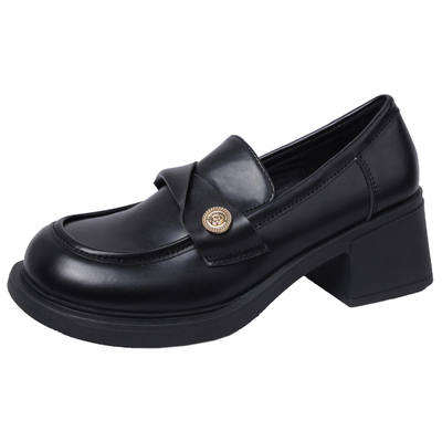 厚底乐福鞋女2025新款春秋季百搭jk小皮鞋英伦风增高跟玛丽珍单鞋