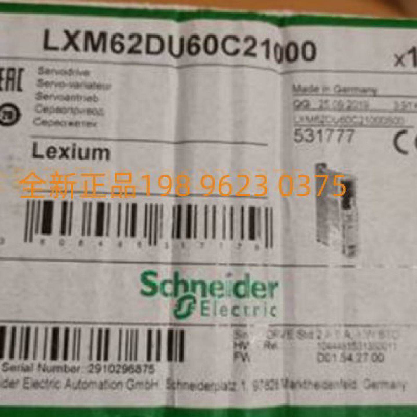 议价Schneider施耐德伺服驱动控制器LXM62DU60C21000  全新正品现