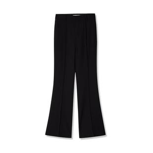 LILY25夏新款女装高腰修身显瘦微喇裤通勤黑色西装裤轻薄休闲长裤