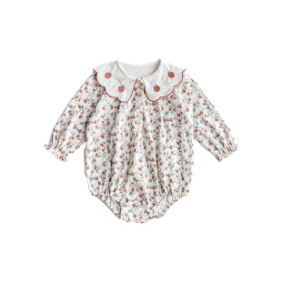 【新品】OAK FAMILY宝宝长袖包屁衣新生儿爬服娃娃领纯棉衣服
