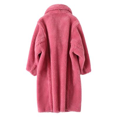 泰迪羊剪绒大衣皮毛一体皮草外套