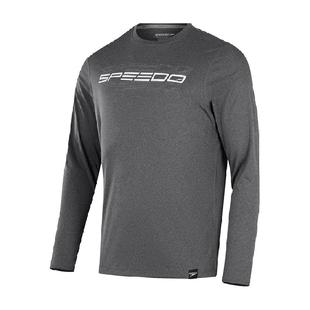 Speedo速比涛圆领长袖防晒泳衣男士套头式T恤耐穿海边冲浪泳装