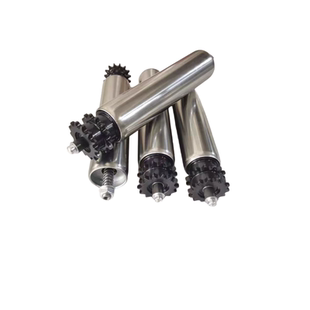 链轮滚筒 不锈钢双排链轮辊筒 镀锌滚筒流水线托辊带齿轮动力滚筒