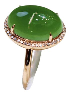 原创设计翡翠金镶玉送老婆礼物