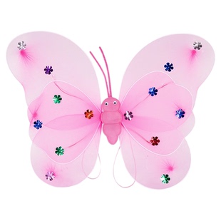 发光玩具儿童天使蝴蝶翅膀背饰女孩魔法仙女棒夜光公主裙生日礼物
