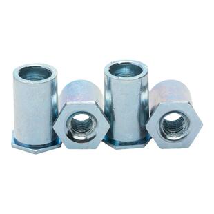 镀锌通孔压铆螺柱六角螺母SO-M2M2.5M3M4M6M8镀锌压铁板柱压铆件