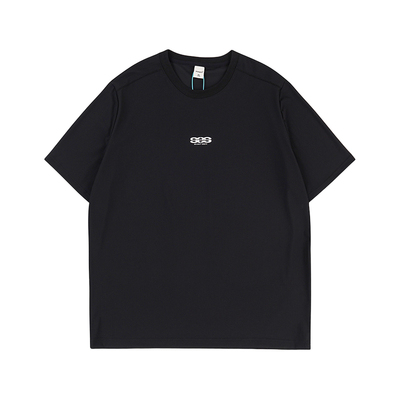 黑劲凉感薄款大码液态冰丝短袖