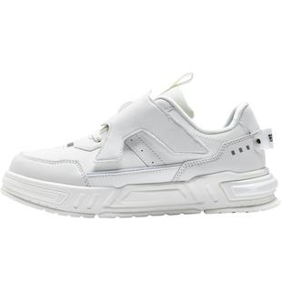 ROOKIE小白鞋儿童板鞋童鞋男童冬季新款魔术贴鞋子白色运动鞋小童