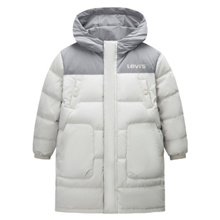 Levis李维斯儿童长款羽绒服男女童2025冬季新款保暖外套加厚童装