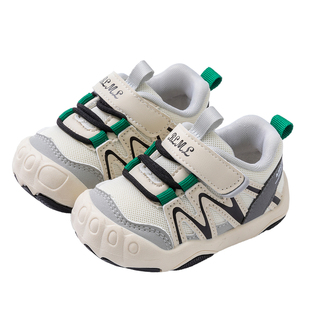 学步鞋男宝宝春季新款儿童软底透气1-3岁婴儿室内鞋子女宝机能鞋