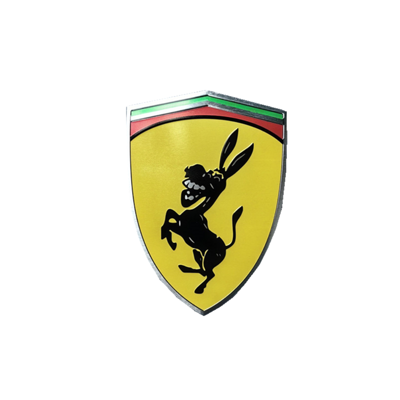 搞笑法拉驴金属车贴法拉利车标