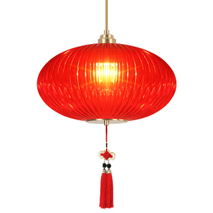 新款现代简约玻璃阳台红灯笼过道创意乔迁大门火锅饭店餐厅吧台铜