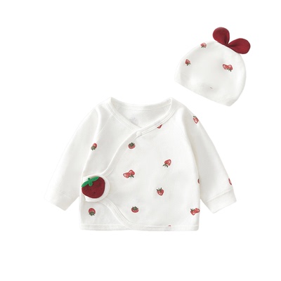 欧美新生儿半背衣春秋季满月宝宝上衣纯棉a类0-3月婴儿衣服安阳婴