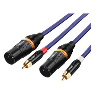 秋叶原 卡农母转莲花线卡侬公转RCA音频线功放调音台话筒线转接线