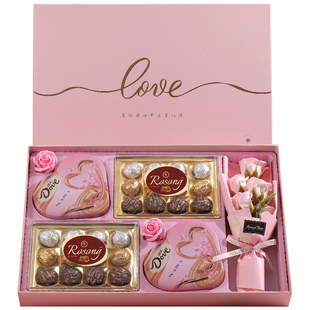 德芙巧克力礼盒装送女友老婆甜蜜之约心形零食糖果闺蜜女生日礼物
