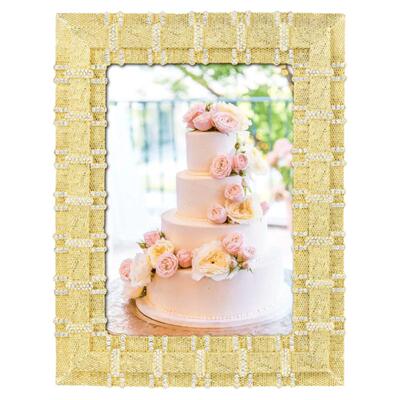 纽约下城公园进口Olivia Riegel金色奢华手工镶嵌欧洲水晶相框