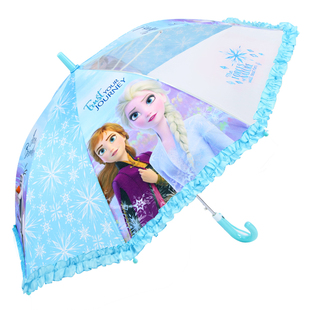冰雪奇缘2儿童伞艾莎公主晴雨伞半自动幼儿园学生直杆遮阳伞女童