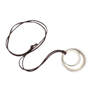 复古项链时尚双色五环合金吊坠简约毛衣链长款 Retro Necklace