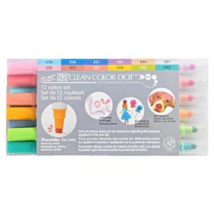 日本吴竹ZIG点点笔双头水彩笔彩色弹性圆点笔彩绘学生美术画笔