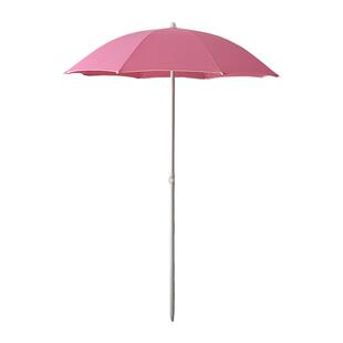 网红粉红色露营伞户外大太阳伞花园摆摊遮阳伞折叠灯光沙滩海滩伞