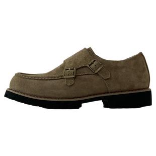 一元木公[反绒牛皮]新款圆头复古乐福英伦孟克鞋通勤百搭男款皮鞋