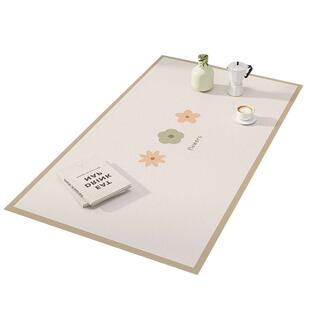 餐桌垫轻奢高级感防油防水防烫免洗长方形桌垫茶几皮革奶油风桌布