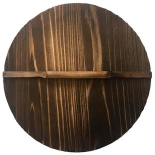 舌尖上的中国拍摄的臻三环章丘铁锅木锅盖家用老式圆形盖子锅盖