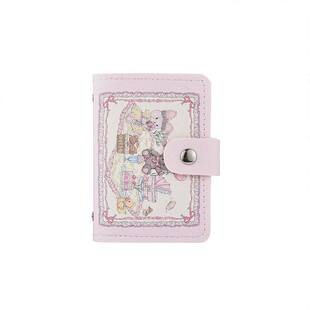 野餐兔熊粉嫩卡包卡通可爱个性女生多卡位大容量银行卡防消磁卡套