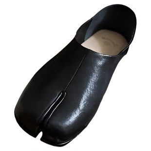 Mantova 曼托瓦分趾一脚蹬水洗马皮皮底单鞋复古浅口平底女鞋