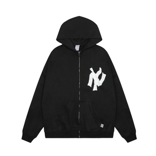 美潮高街复古休闲AKIMBO CLUB ZIP HOODIE 拉链纯棉加绒卫衣外套