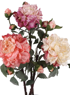牡丹假花朵花瓶摆件艺绢花插花
