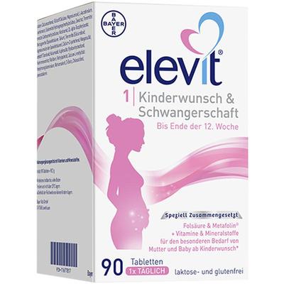 活性叶酸elevit爱乐维备孕孕12周