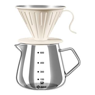 V60咖啡滤杯不锈钢过滤漏斗滴漏便携便式分享壶滤网手冲咖啡套装