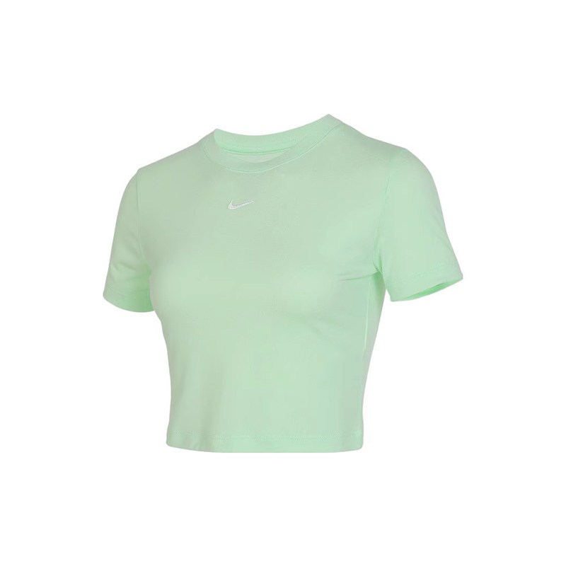 Nike耐克女子正品2024秋新款运动休闲短款舒适短袖T恤 HM4584-133