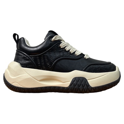 男鞋潮牌高级感百搭黑色老爹鞋子