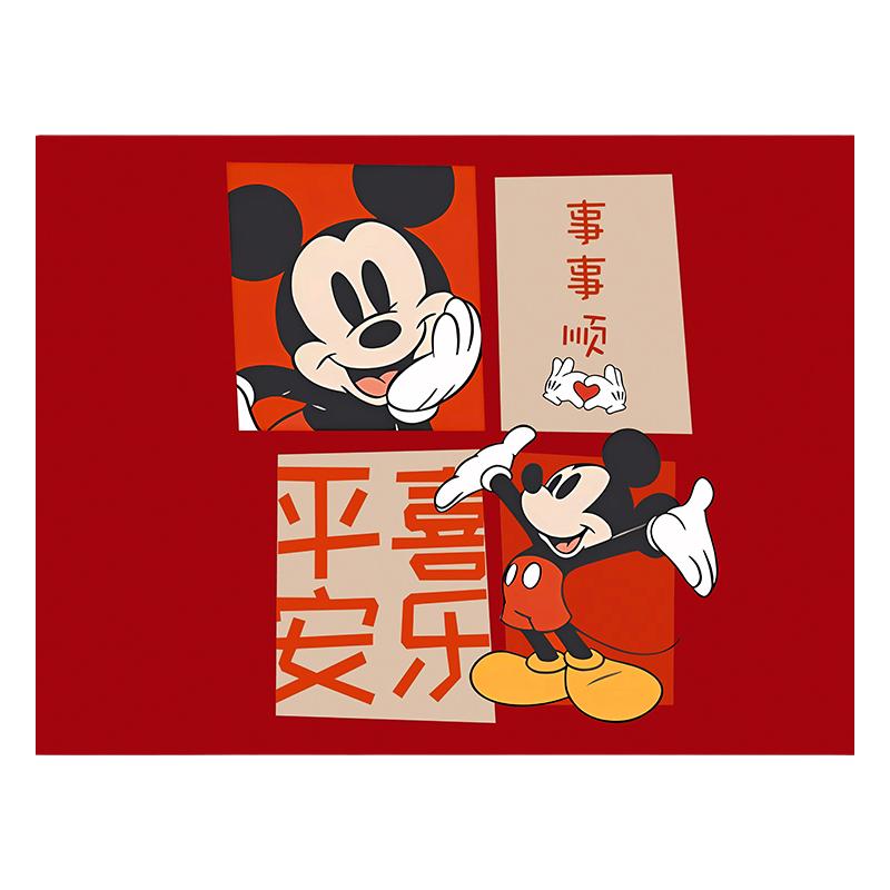 米奇卡通入户门地垫进门玄关喜庆丝圈脚垫防滑耐脏大门口换鞋地毯
