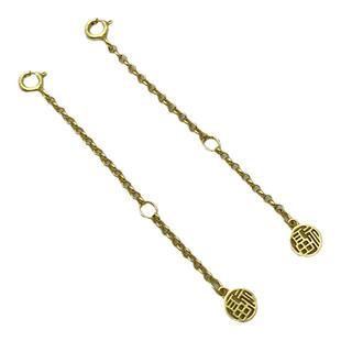 s925纯银珍珠链延长链项链加长链单扣调节diy手工链条配件黄金色