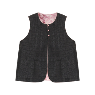 萧娘【椿归】香云纱新中式百搭时尚女士马夹XNA0196