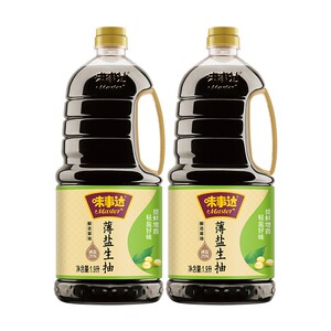 味事达薄盐酱油1.9L家用装