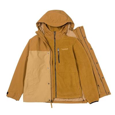 添柏岚外套男冬季新款户外徒步登山服运动服保暖三合一夹克两件套