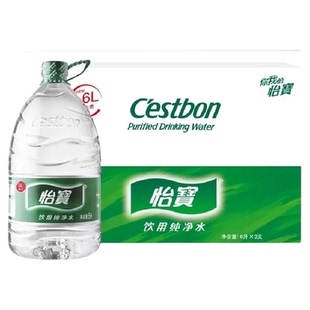 怡宝饮用水纯净水6L*3桶装水 整箱装