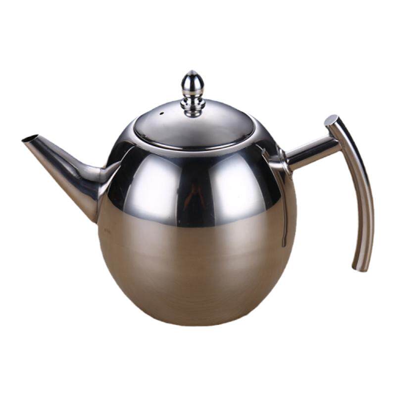 加厚不锈钢饭店茶水壶电磁炉烧水壶泡茶壶金色花茶壶咖啡壶耐高温