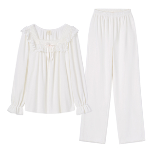 RoseTree珊瑚绒睡衣套装女款秋冬季甜美可爱少女薄绒家居服两件套