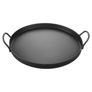 家用烧烤盘铁板烧铁板锅商用摆摊煎锅烤肉烤鱿鱼圆型不沾平底煎盘