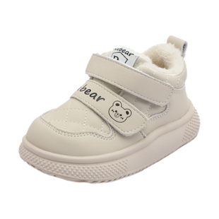 秋冬季男宝宝鞋1一3岁婴儿学步鞋子软底女小童婴幼儿加绒加厚防滑