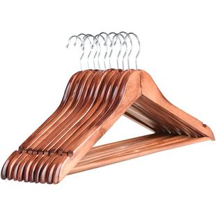 家逸衣服架实木衣撑木质衣架无痕防滑衣挂晾衣架衣架卧室收纳衣架